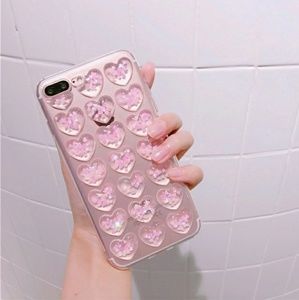 iPhone XR/XS/X/7/8+ ❤️️pink heart phone case